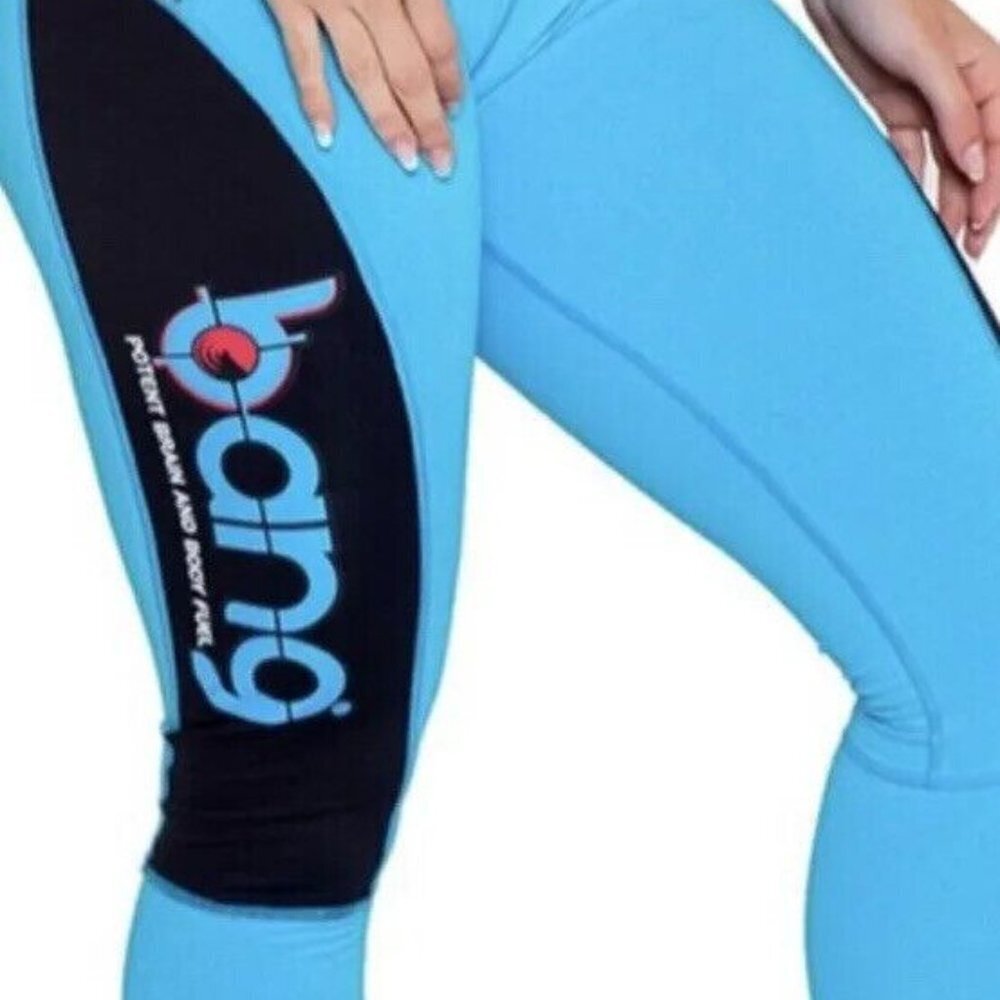 Bang‎ Energy Revolution Women's Athletic Legging Turquoise/ Black Sz S NWT